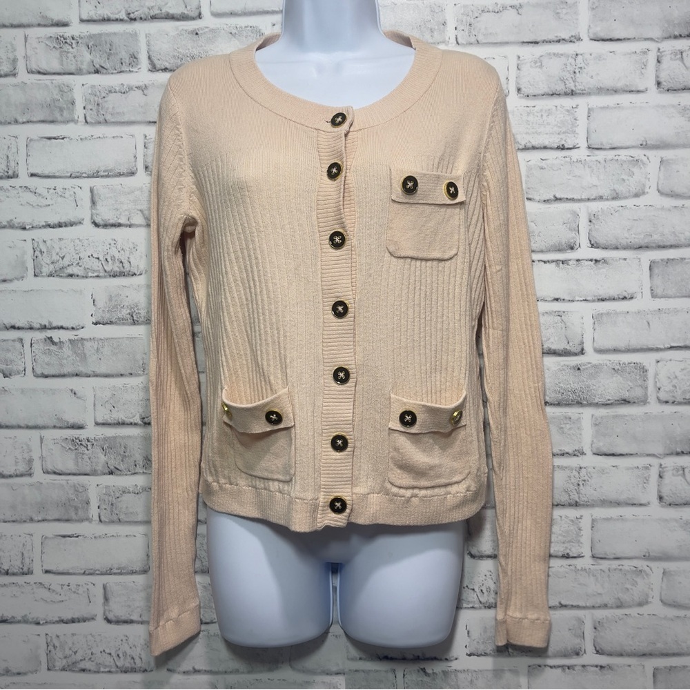 CAbi Blush Pink Cashmere Blend Cardigan Style 494 Small
